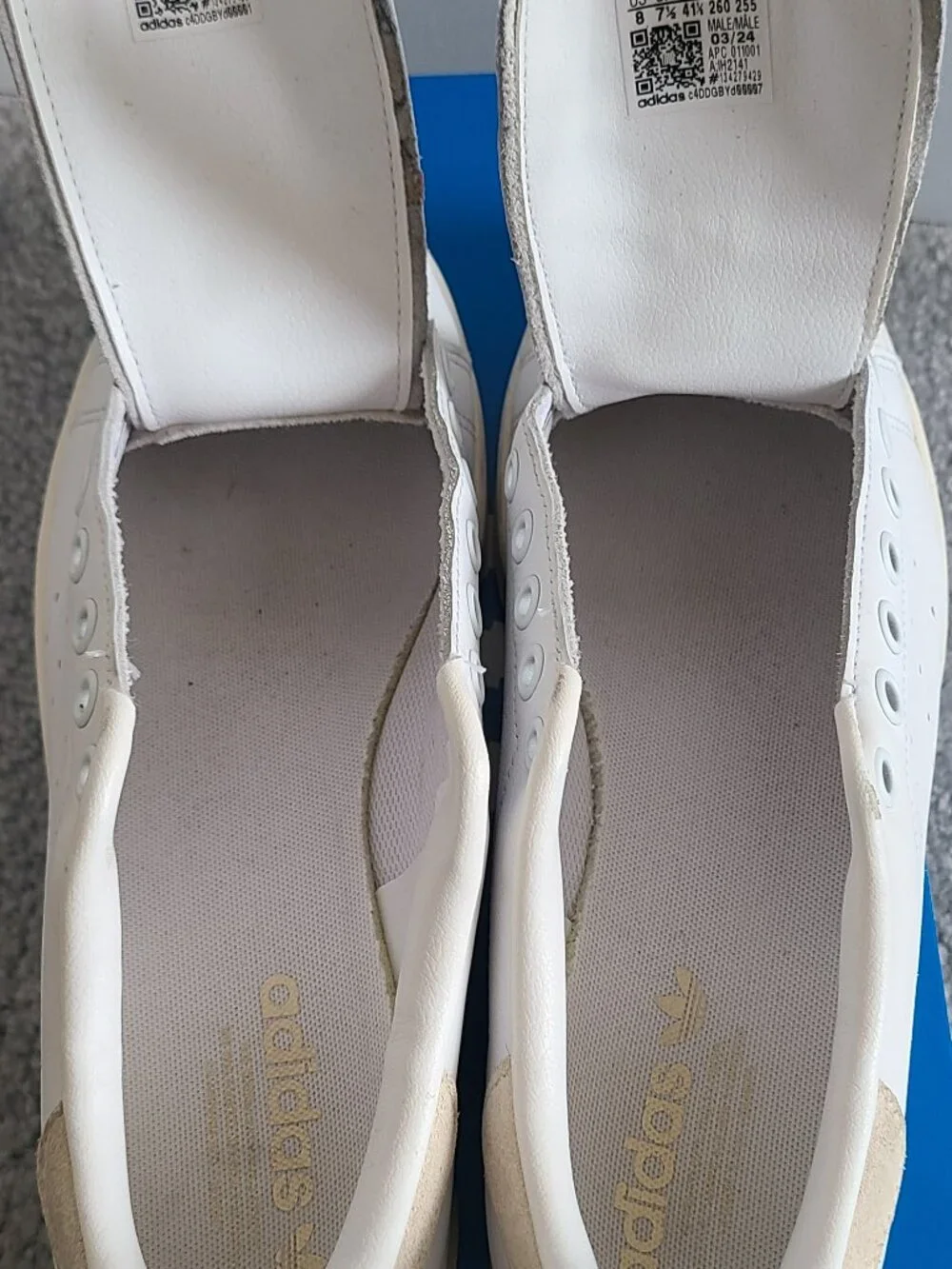 Adidas Stan Smith Tennis Shoes - Cloud White/Wonder White - Men's Size 8